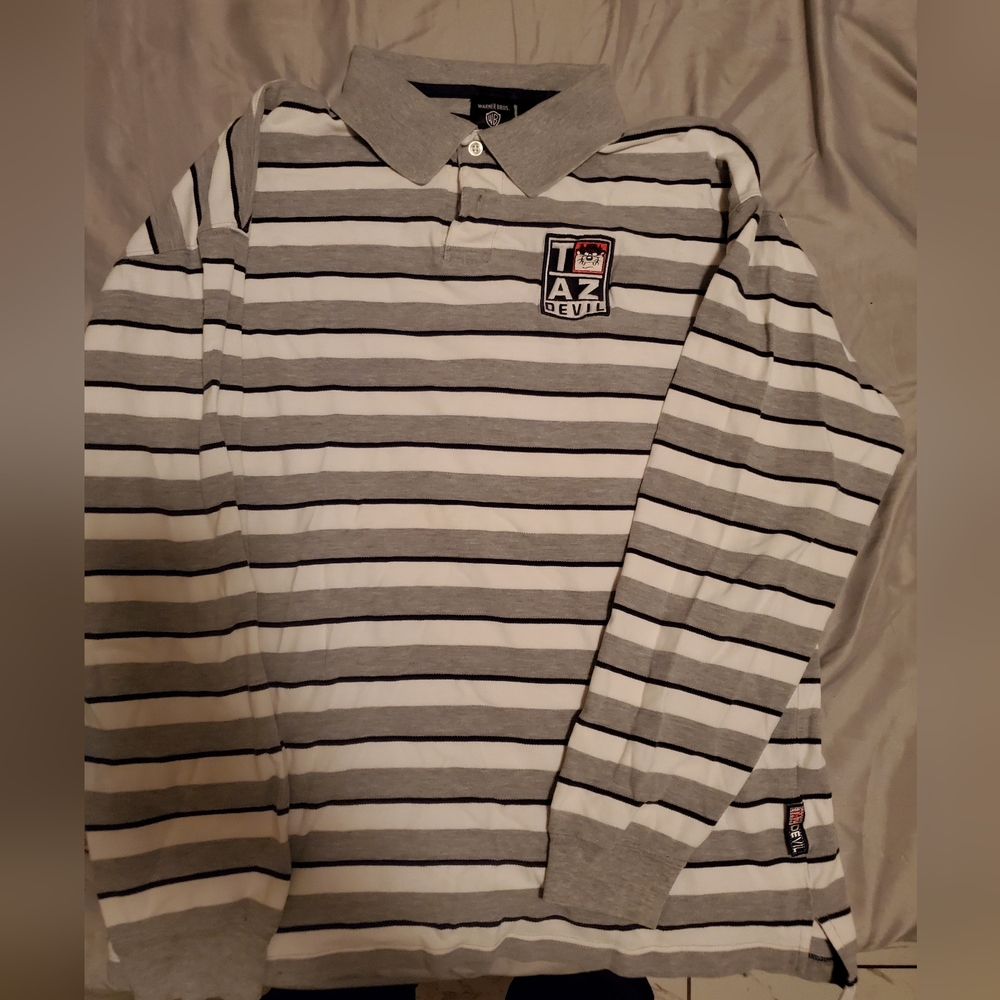 Looney Tunes Taz Long Sleeve Polo